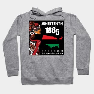 Juneteenth African American Flag Melanin Afro Artwork Women Hoodie